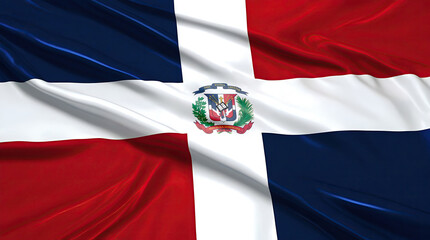 Dominican Republic flag for national Day or Independence Day of Dominican Republic