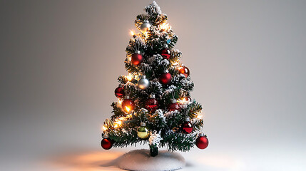 A small Christmas tree with many ornaments on it. generated using AI