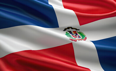 Dominican Republic flag for national Day or Independence Day of Dominican Republic