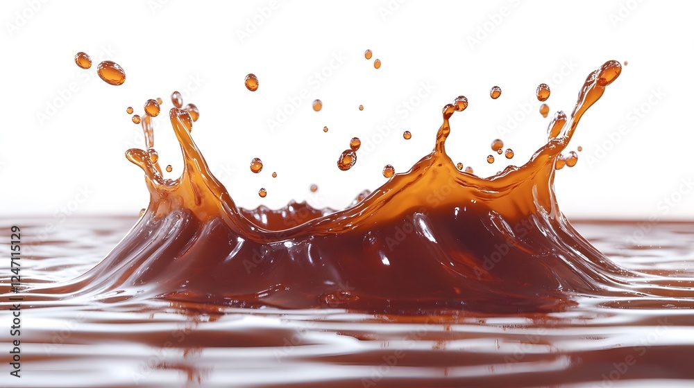 Leinwandbilder captivating image of an explosive high speed splash of vibrant orange liquid flowing and bursting wi