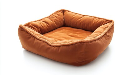 A single pet bed isolated on a white background, ideal for promoting comfort and pet care accessories.