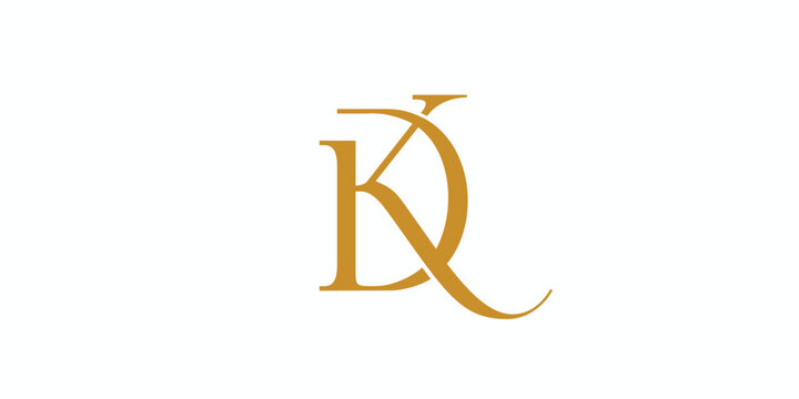 Modern and luxury letter DK initials logo design