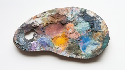 Close-up of a single watercolor paint palette on a white background, great for art education or hobby product marketing.