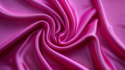 Obraz premium Fuchsia silk fabric background - smooth, elegant folds and evenly lit