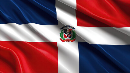 Dominican Republic flag for national Day or Independence Day of Dominican Republic