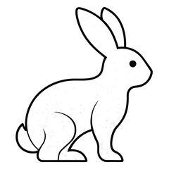 Obraz premium black rabbit vector illustration