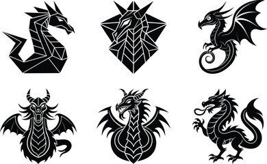 black and white heraldic symbols