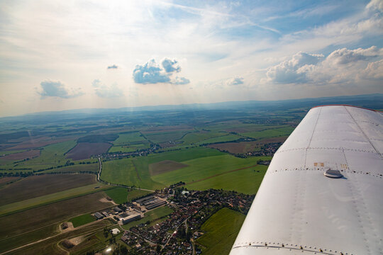 View from airplane window.