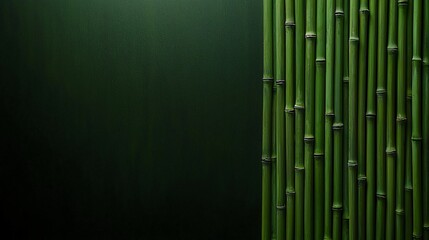 Lush green bamboo stalks, serene background, nature scene, ideal for spa or wellness
