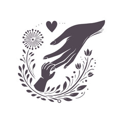 Mother's Day Silhouette Vector Design Illustration