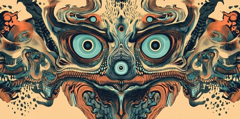Abstract Surreal Creature With Large Eyes