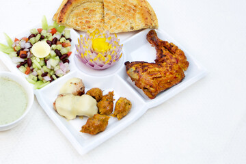 Chicken BBQ, Grilled BBQ platter, Cheese Tikka with fresh roghni naan platter