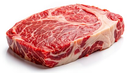 Obraz premium Panoramic Raw Beef Steak Marbling - High-Quality Food Photography PNG