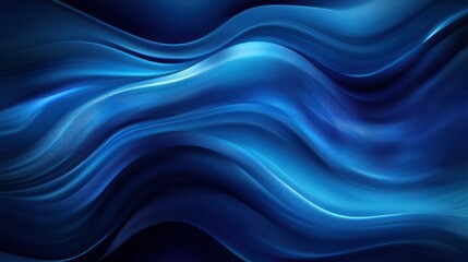Obraz premium Abstract Blue Wavy Lines Creating Fluid Dynamic Background