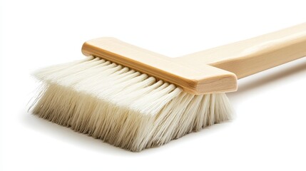 Isolated image of a broom with a clean white background, perfect for home cleaning product promotions.