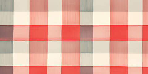 Fototapeta premium Red Pink Gray White Plaid Pattern Fabric Design