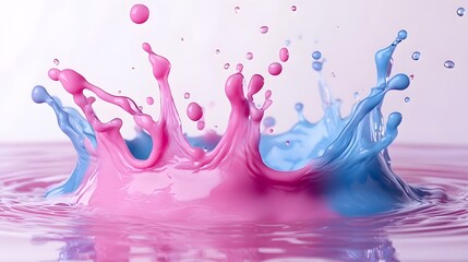 Vibrant Splash of Colorful Liquid Dynamics in Abstract Backdrop   Mesmerizing and Captivating Digital Fluid Art for Visually Striking Designs Wallpapers and Backdrops