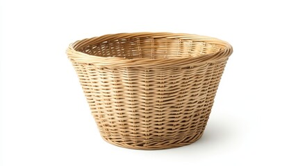 Obraz premium Isolated image of a laundry basket on a white background, perfect for promoting home organization products.