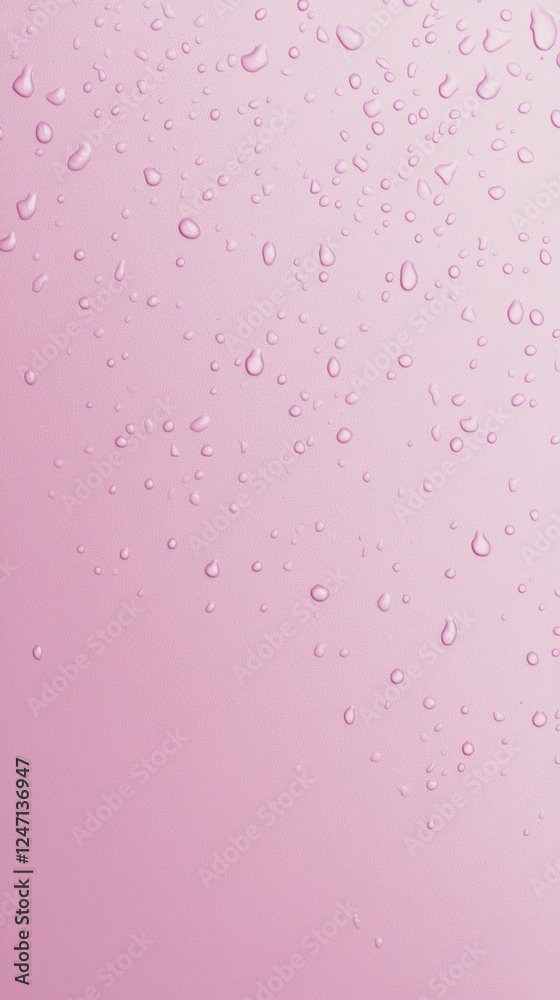 Poster soft water droplets rest on a gentle pastel pink backdrop, offering a clean and modern aesthetic. th