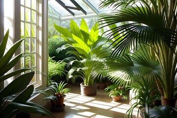 Fototapeta premium Green Trees in room