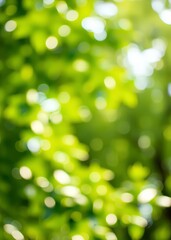 Fototapeta premium Blurred green foliage background bokeh green bokeh green abstract background light bright blur pattern