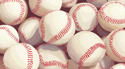 baseball balls on white background