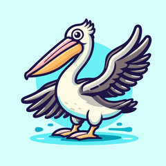 pelican cartoon illustration