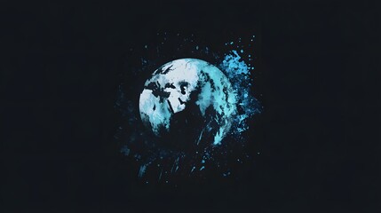 Minimalist phone wallpaper of the planet Saturn with its rings, planets
