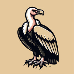 Obraz premium vector illustration of a vulture