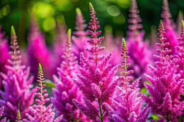 Obraz premium Pink Purple Astilbe Flowers Close-up Architectural