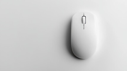 A single wireless mouse on a white background, ideal for promoting computer accessories.