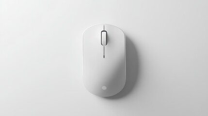 A single wireless mouse on a white background, ideal for promoting computer accessories.