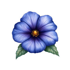 Naklejka premium Vibrant Blue Flower Blossom - Digital Illustration