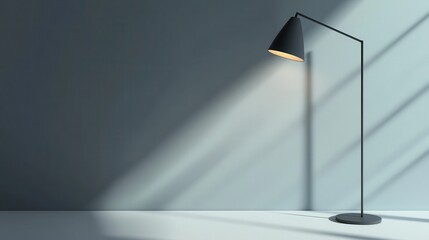 A single floor lamp isolated on a clean white surface, ideal for home lighting product promotions.