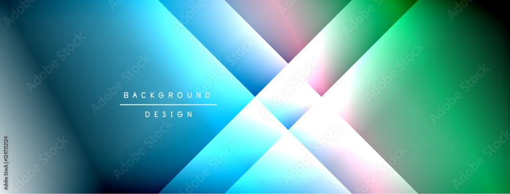 Poster Colorful gradient with lines made of shadow and light. Creative background