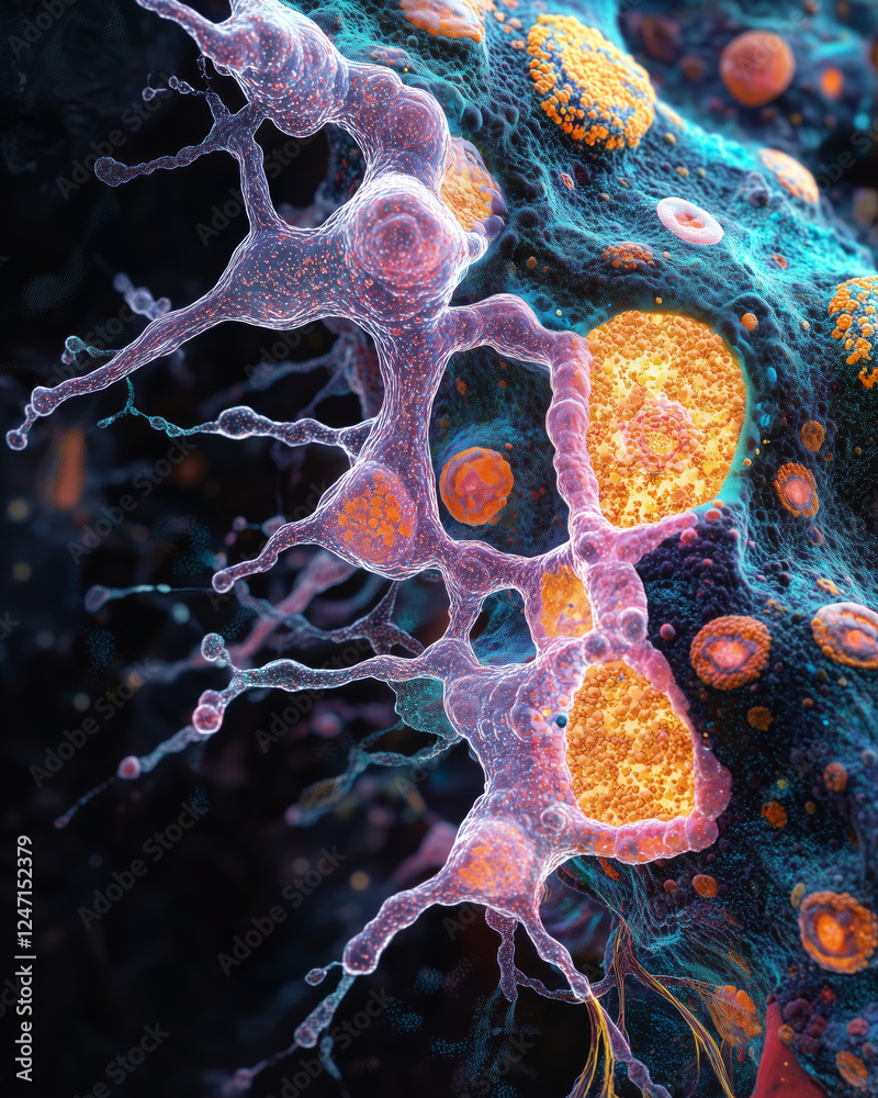 Poster Exploring the vibrant neuro-map of a brain with diverse neural connections