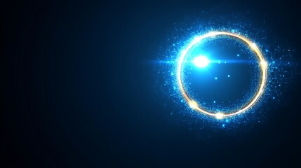 Fototapeta premium Glowing circle abstract background