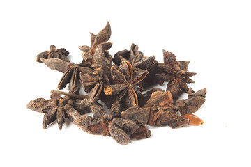 star anise isolated on white background