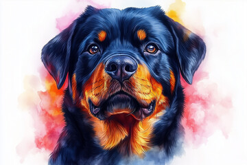 Obraz premium portrait of a watercolour dog