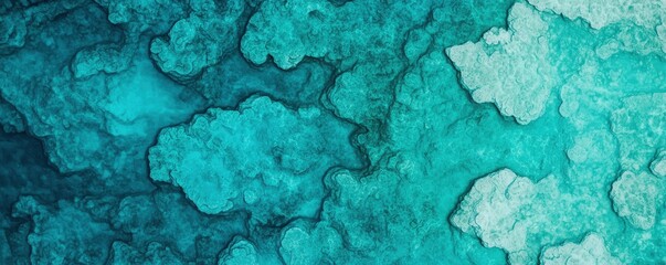 A vibrant abstract texture showcasing shades of blue and green, reminiscent of ocean waves or underwater landscapes.