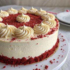 Classic Red Velvet Cake illustration photo