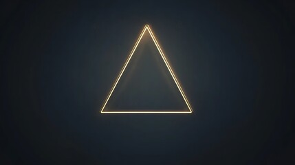 Glowing triangle, dark background, abstract art, design element