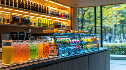 Colorful_drinks_and_desserts_displayed_in_a_modern_cafe.