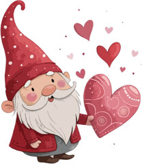 Valentine's Day Gnome with Heart