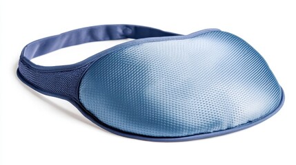 Isolated image of a travel sleeping mask on a clean white background, ideal for promoting travel comfort products.