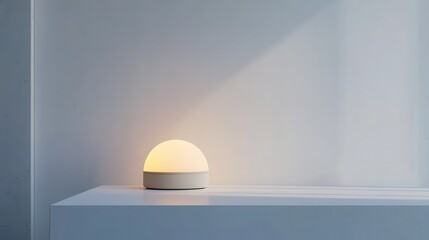 Isolated image of a minimalist table lamp on a clean white surface, ideal for home lighting accessories.