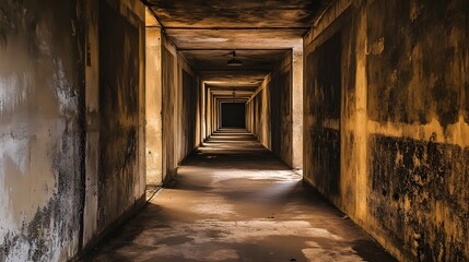 Modern Minimalist Concrete Hallway: Empty Space, Architectural Design, Interior Design, Abstract    
