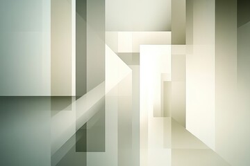 Abstract Geometric Beige and Green Architectural Design