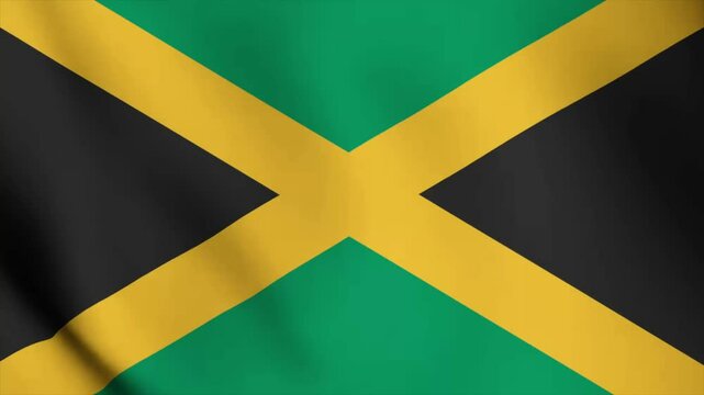 Animated Video Featuring the Wavy Flag of JAMAICA