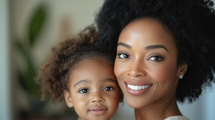 Fototapeta premium Skincare Routine for a Beautiful Mom and Daughter 